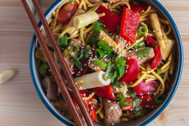 Using up leftover vegetables in a delicious stirfry